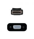 Adaptador displayport a svga nanocable macho - hembra 15cm negro