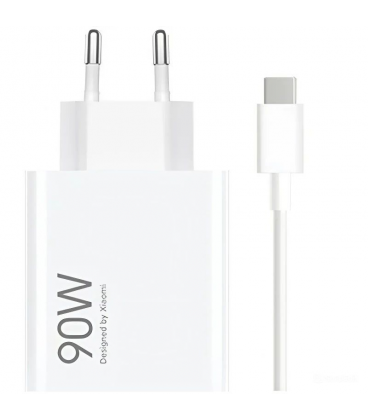 Cargador de pared gan xiaomi 90w hypercharge combo (type-a)/ 1xusb + cable usb tipo-c/ 90w