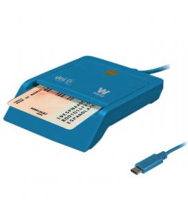 Lector de dni y tarjetas woxter pe26-197/ azul/ usb 2.0