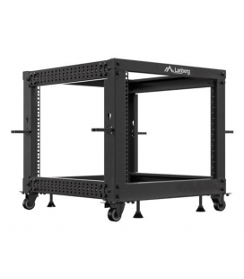 ARMARIO LANBERG ABIERTO RACK 19" 9U 600X600 AJUSTABLE HASTA 1100 NEGRO