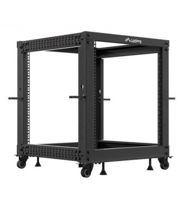 ARMARIO LANBERG ABIERTO RACK 19" 12U 600X600 AJUSTABLE HASTA 1100 NEGRO