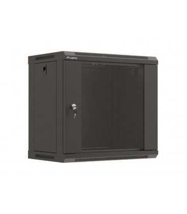 ARMARIO LANBERG MURAL RACK 19" 9U 540X350 FLAT PACK NEGRO PUERTA CRISTAL