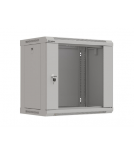 ARMARIO LANBERG MURAL RACK 19" 9U 540X350 FLAT PACK GRIS PUERTA CRISTAL