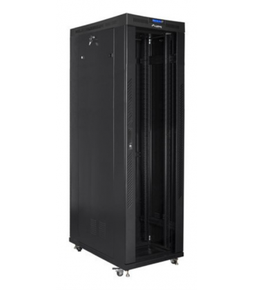 ARMARIO LANBERG RACK 19" 42U 600X1200 FLAT PACK NEGRO PUERTA CRISTAL CON LCD