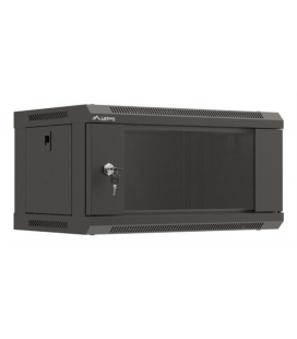 ARMARIO LANBERG MURAL RACK 19" 4U 540X350 FLAT PACK NEGRO PUERTA CRISTAL