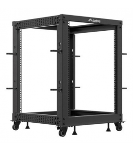 ARMARIO LANBERG ABIERTO RACK 19" 15U 600X600 AJUSTABLE HASTA 1100 NEGRO