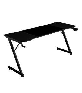 Mars Gaming MGD-X160, Mesa Gaming Ergonómica, Superficie en Fibra de Carbono, Estructura Metálica, Alfombrilla XXL, Soporte Auri