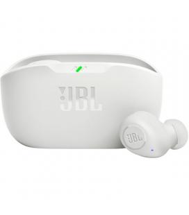 Auriculares bluetooth jbl wave buds con estuche de carga/ autonomía 8h/ blancos