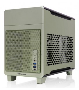 CAJA THERMALTAKE TR100 MINI-ITX USB 3.2 Cx1 USB 3.0 x 2 SN FUENTE VERDE MATCHA