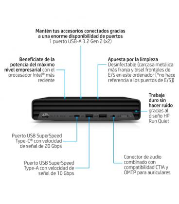 Ordenador mini hp elite 800 g9 i7 - 16gb - ssd512gb - w11pro