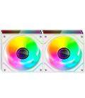 Pack 2 ventiladores mars gaming mf-3dprox2r/ 12cm/ argb/ blancos