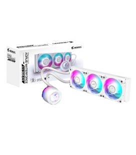 GIGABYTE AORUS WATERFORCE X II 360 ICE Refrigerador de CPU líquido AIO - 3x ventiladores ARGB de 120 mm, pantalla LCD a todo col