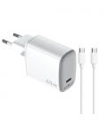 Celly UPTC1USBC65WCTC cargador de dispositivo móvil Smartphone, Tableta Blanco USB Interior