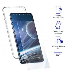 Carcasa myway para apple iphone 14 pro max transparente + protector pantalla cristal templado