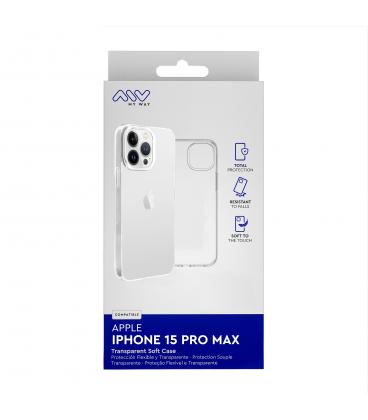 Carcasa myway para apple iphone 15 pro max transparente