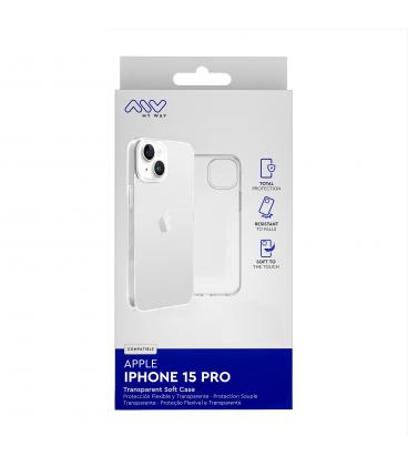 Carcasa myway para apple iphone 15 pro transparente