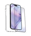 Carcasa myway para apple iphone 15 plus transparente + protector pantalla cristal templado
