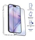 Carcasa myway para apple iphone 15 plus transparente + protector pantalla cristal templado