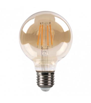 Bombilla filamento globo 12x8d 8w 750lm e27 ambar 2700k
