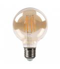 Bombilla filamento globo 12x8d 8w 750lm e27 ambar 2700k