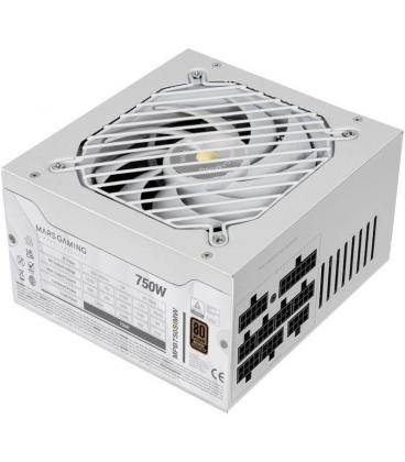 Fuente de alimentación mars gaming mpb750sim/ 750w/ ventilador 14cm/ 80 plus bronze/ blanca