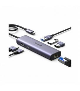 HUB UGREEN 6EN1 USB-C A HDMI + 3XUSB-A + RJ45 + PD