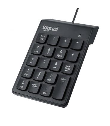 Iggual teclado numérico usb ck-num-19t negro