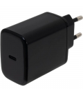 Cargador de pared gan fonestar power-c-65/ 1xusb tipo-c/ 65w/ negro