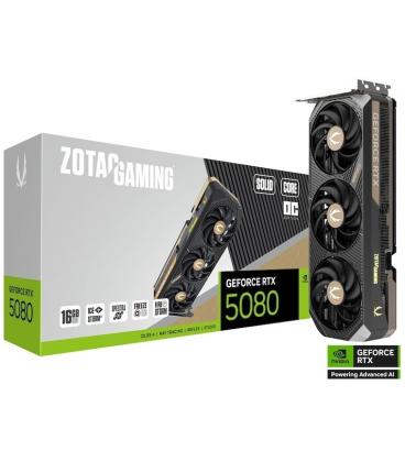 Tarjeta Gráfica ZOTAC GAMING GeForce RTX 5080 SOLID CORE OC 16GB GDDR7 Reflex 2 RTX AI DLSS4