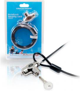 Cable seguridad antirrobo con llave para portatil conceptronic