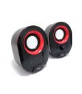 Altavoces equip life 2.0 245332 negro y rojo