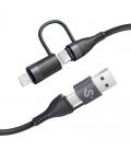 Cable usb 2.0 tipo-c subblim top 4 en 1/ usb tipo-c macho - usb macho/ usb tipo-c macho - lightning macho/ hasta 60w/ 480mbps/