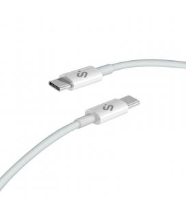 Cable usb 2.0 tipo-c subblim cable plus/ usb tipo-c macho - usb tipo-c macho/ hasta 100w/ 480mbps/ 1m/ blanco