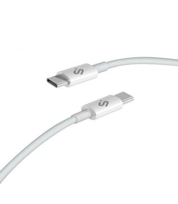 Cable usb 2.0 tipo-c subblim cable plus/ usb tipo-c macho - usb tipo-c macho/ hasta 100w/ 480mbps/ 2m/ blanco