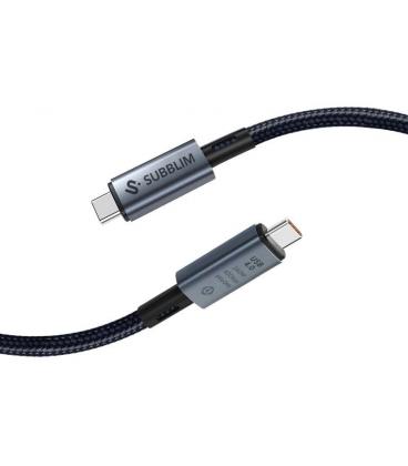 Cable usb 4.0 tipo-c subblim cable high/ usb tipo-c macho - usb tipo-c macho/ hasta 240w/ 1.5m/ negro