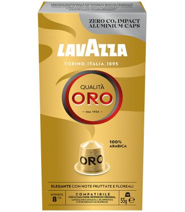 Cápsula lavazza qualitá oro para cafeteras nespresso/ caja de 10 - Imagen 1