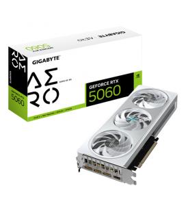 GIGABYTE GeForce RTX 5060 AERO OC 8G Tarjeta Gráfica - 8GB GDDR7, 128bit, PCI-E 5.0, 2595 MHz Frecuencia del núcleo, 3 x Display