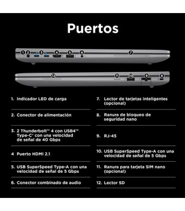 Portatil hp zbook power 16 g11 u7 - 155h 16gb ssd 512gb 16 pulgadas