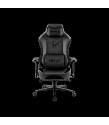 Nova silla gaming fabricada en cuero negro
