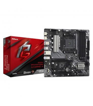 Placa base asrock b550m phantom gaming am4 matx