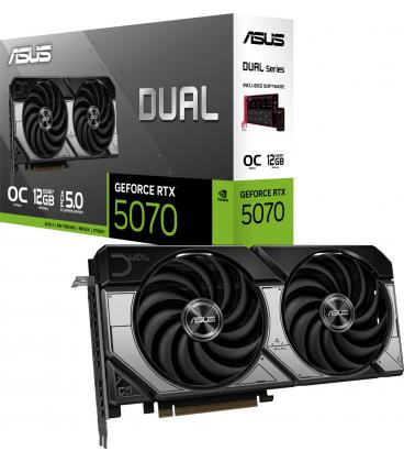 Tarjeta Gráfica ASUS Dual GeForce RTX 5070 OC 12GB GDDR7 Reflex 2 RTX AI DLSS4
