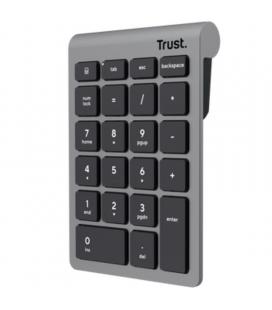 Teclado numérico inalámbrico trust xalas wireless/ plata