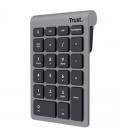Teclado numérico inalámbrico trust xalas wireless/ plata