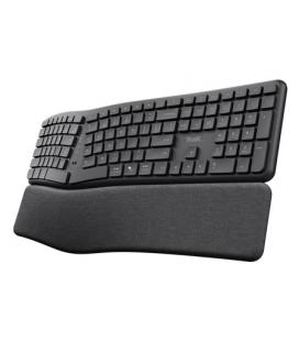 Teclado inalámbrico por bluetooth trust keyra multidispositivo ergonómico