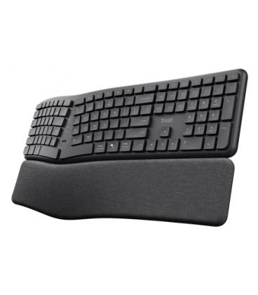 Teclado inalámbrico por bluetooth trust keyra multidispositivo ergonómico