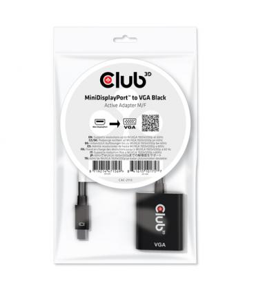 CLUB3D CAC-2113 adaptador de cable de vídeo 0,228 m Mini Displayport VGA Negro