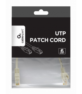 CABLE RED GEMBIRD UTP CAT6 0,25M COBRE GRIS