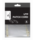 CABLE RED GEMBIRD UTP CAT6 0,25M COBRE GRIS