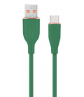 CABLE DE CARGA Y DATOS GEMBIRD USB TIPO C DE SILICONA PREMIUM 1,5 M VERDE
