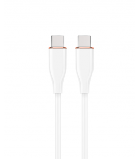 CABLE DE CARGA Y DATOS GEMBIRD (PD) TIPO-C SILICONA ALTA CALIDAD 1,5M BLANCO